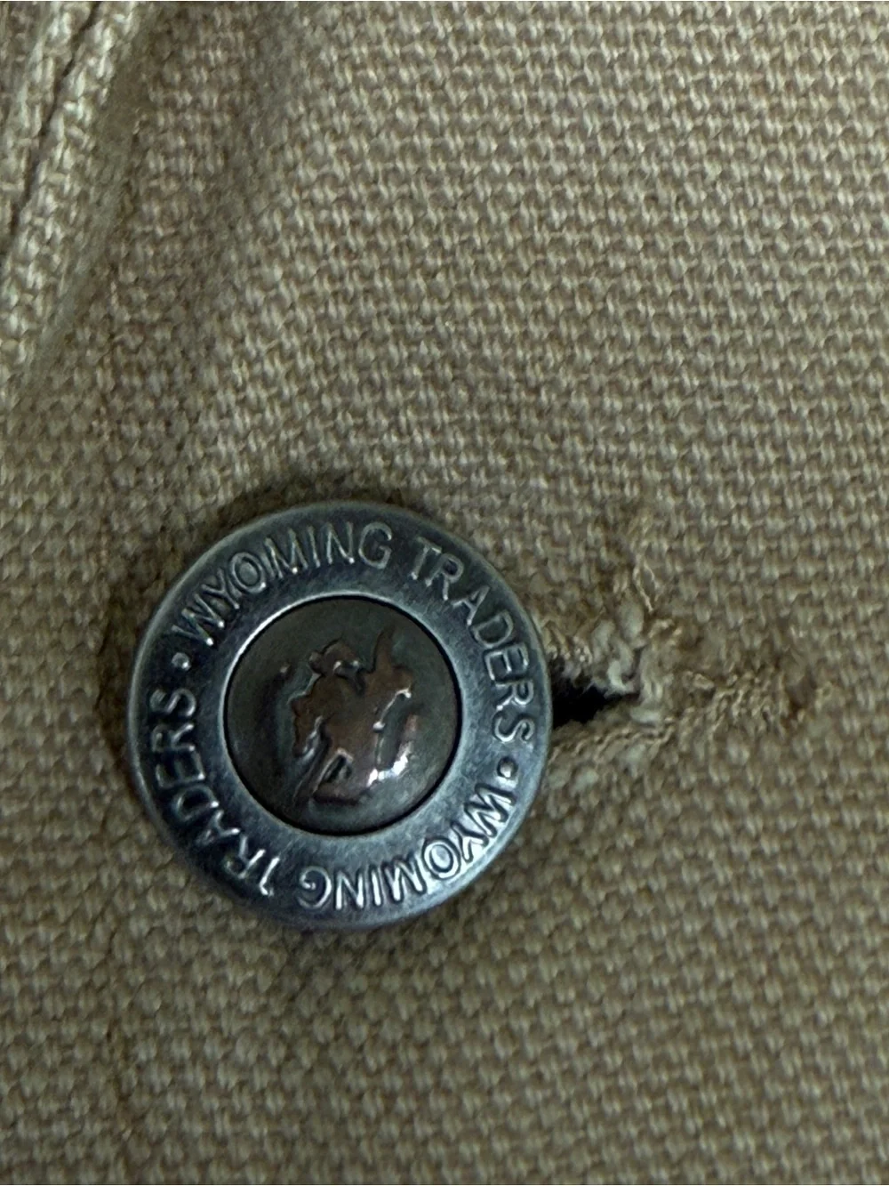 Wyoming Traders Western Canvas Vest Tan | Cowboy Ranch Workwear Size‎ L